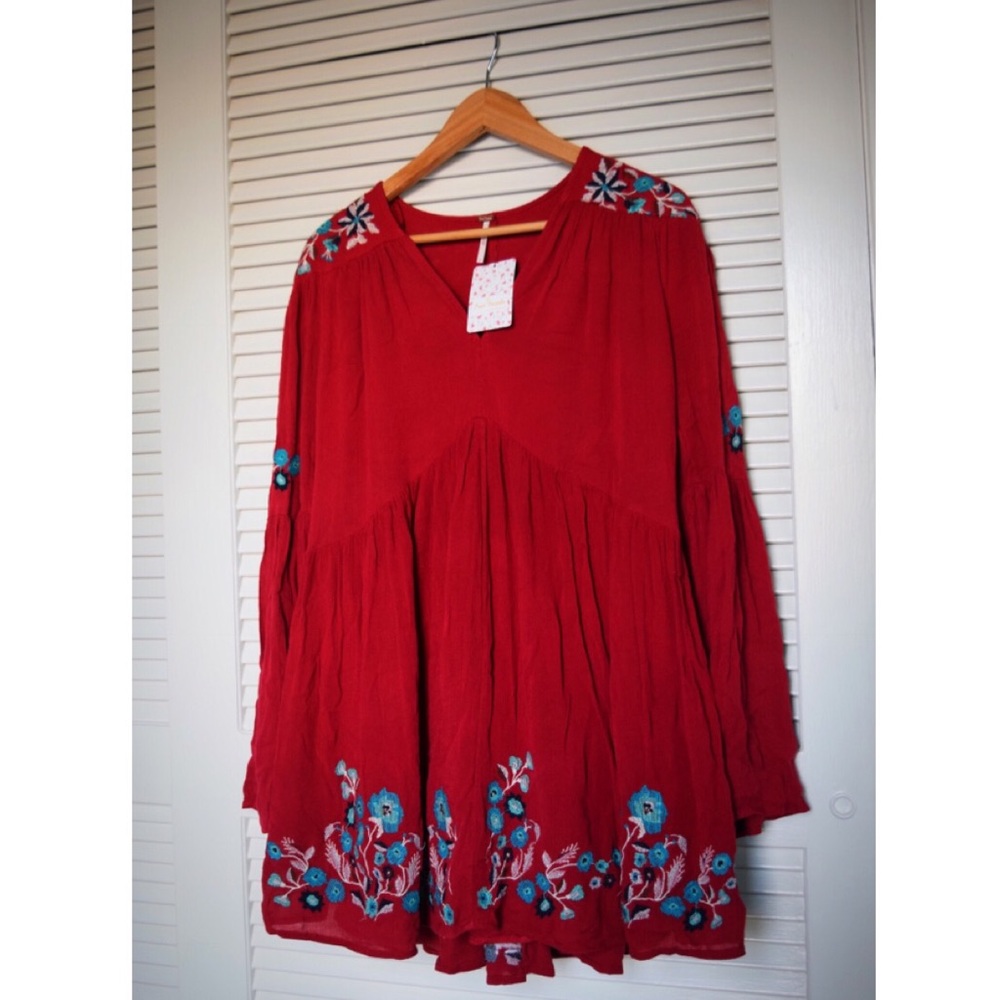 Free People Te Amo embroidered peasant dress - NEW